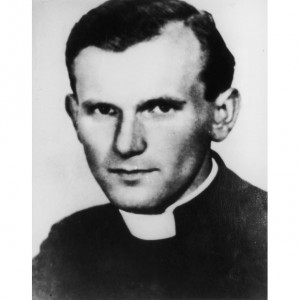 ... picture taken in Poland in 1948 shows Karol Wojtyla as a young priest