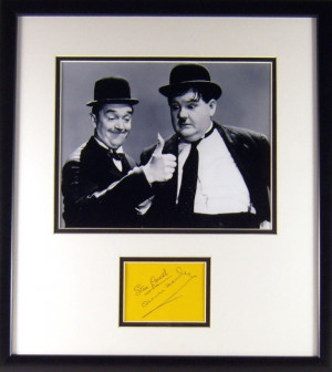 Laurel & Hardy Autograph Signed Memorabilia
