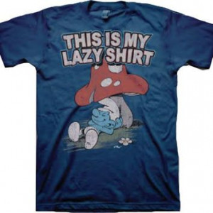The Smurfs NAVY This is My Lazy Shirt Adult T-shirt More