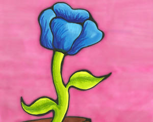 Cute Artistic hand drawn print copy beautiful flower ...