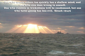 One Who Hates Gossip Has Less Evil