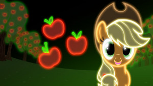 Neon Applejack Wallpaper by ZantyARZ