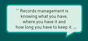 ... regulations, practices and legal ramifications of records management