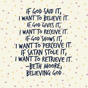 Believing God