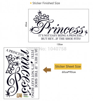 Princess Wall Decals Quotes and Sayings Princess Wall Stickers Vinyl ...
