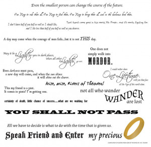 Lord of the Rings Quote Collection Wall Decal modern-kids-wall-decor