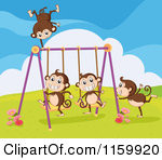 ... -Of-Monkeys-Playing-On-A-Swing-Set-Royalty-Free-Vector-Clipart.jpg