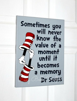 Dr. Seuss Quote with Double Hat 100% Hand Painted onto 11x14 Canvas by ...