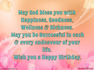 God Bless You On Your Birthday Quotes Quotesgram