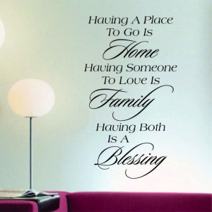 Home Family Blessing Vinyl Wall Quotes Lettering Decals Stickers