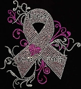 Peace Love Faith With Ribon For Breast Cancer CAR DECAL