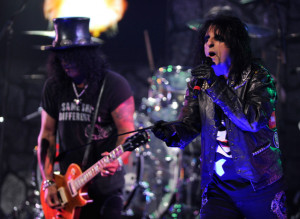 and Alice Cooper perform on stage during the 2012 Revolver Golden ...