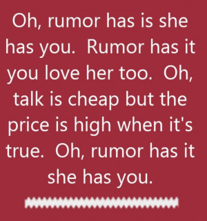 Reba McEntire - Rumor Has It - song lyrics, song quotes, songs, music ...