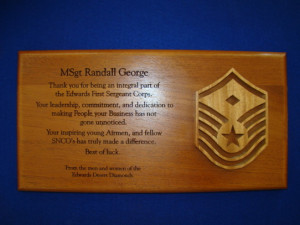 Army Going Away Plaque