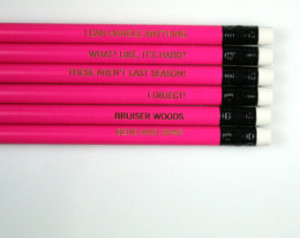 legally blonde assorted engraved pe ncil set 6 hot pink pencils. Pink ...