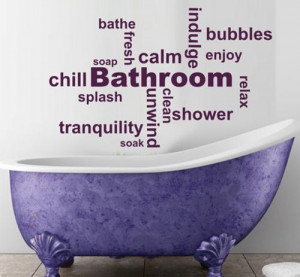 FREE SHIPPING - BATHROOM INSPIRATIONAL QUOTE 1 WALL STICKER - CHOOSE ...