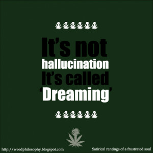 weed philosophy: quotes: hallucination: weed power