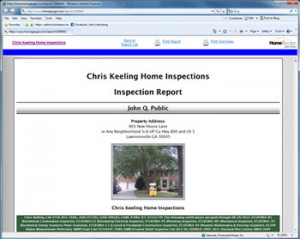 Chris Keeling, Home Inspection Report Atlanta GA