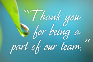 Thank you for being a part of our team.