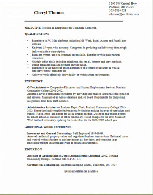 medical receptionist resume writing services