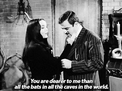 Bat quote Black and White movie old lovely true love the addams family ...