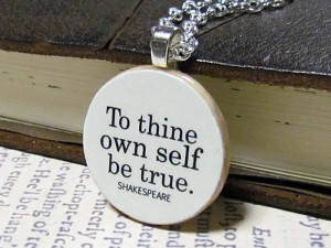 Shakespeare Inspirational Quote Necklace 