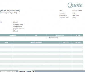 Building Quote Templates Excel Picture