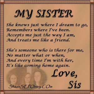 inspirational poems sisters my sisters and i inspirational poems ...