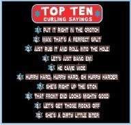 Funny Curling T Shirt Top 10 Curling Sayings Tee Hoodie Long Sleeve