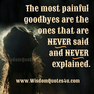 One Response to The most painful Goodbyes