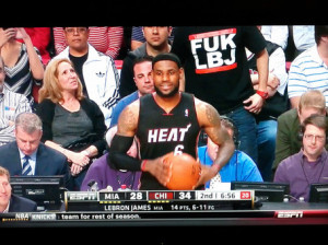 If you want one of these FUK LBJ t-shirts, look to the right, click ...