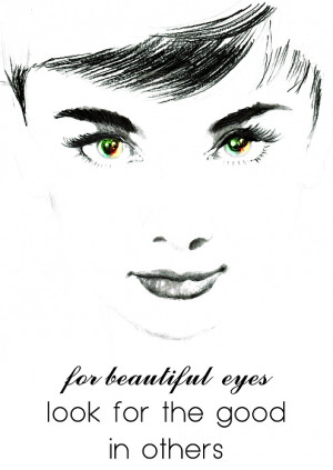 Audrey Hepburn Quotes 2 Print by Nostalgic Art