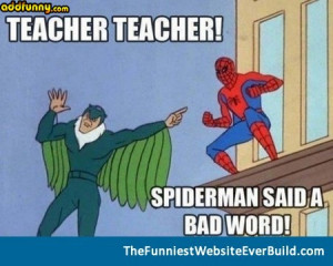 Spiderman says bad words random