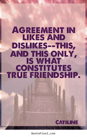 Agreement in likes and dislikes--this, and this only, is what ...