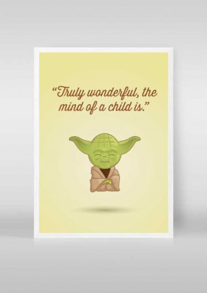 Yoda Star Wars Poster | Quote Cute Yoda Baby Poster | Kids Star Wars ...