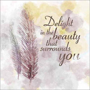 Surrounding Beauty Light Feather Watercolor Inspirational Typography ...