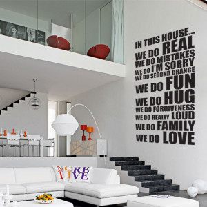 In This House House Rules Wall Sticker Quote