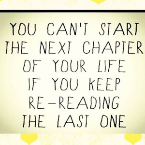 New chapter, new book, moving forward.