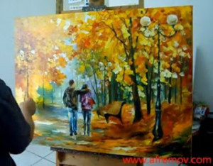 Palette Knife Painting Demo by Leonid Afremov