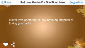 Sad Love Quotes For One Sided Love