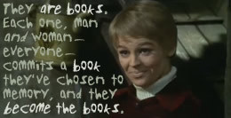 Clarisse informs Montag about the Book People