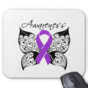 Tattoo Butterfly Awareness - Epilepsy Mouse Pad