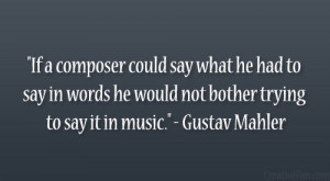 Gustav Mahler Quote