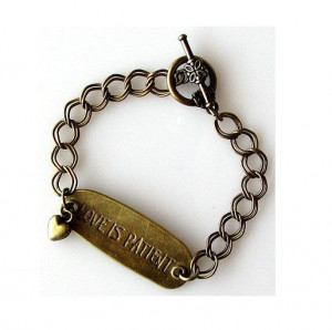 love bracelet love is patient jewelry, quotes jewelry bracelet heart ...