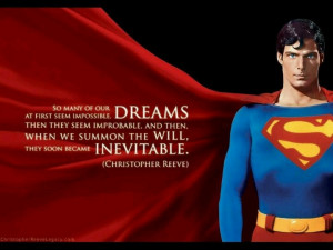 Christopher Reeve quote./ Superman pic.