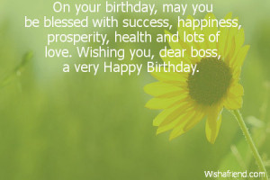 birthday messages wishes sayings boss birthday cards send these ...