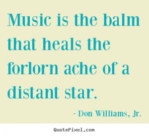 Don Williams, Jr. Quotes - Music is the balm that heals the forlorn ...
