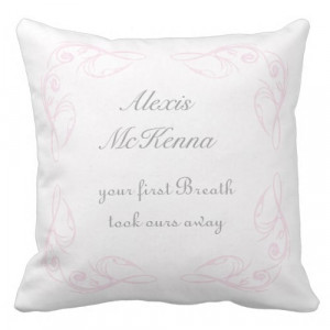 Baby Girl Quote Keepsake Throw Pillow by QuoteLife