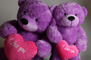 Giant True Love Bear Hug Care Package DeeDee Cuddles purple teddy bear ...