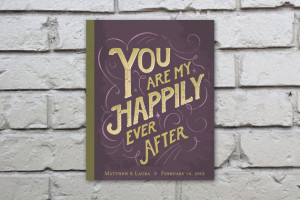 You are my happily ever after wedding quote, vintage purple ...